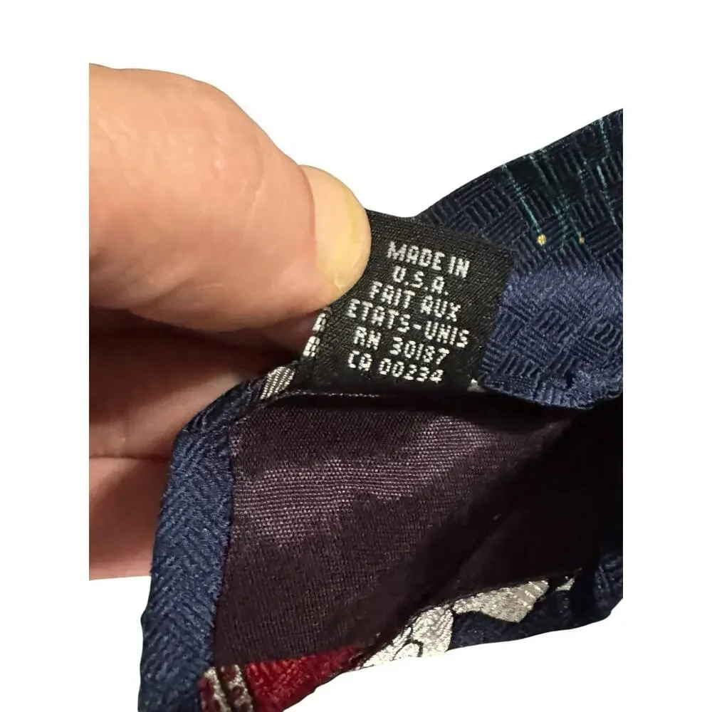 Peanuts Micro Joe Snoopy Circuit Board Computer Novelty Necktie Silk Vintage